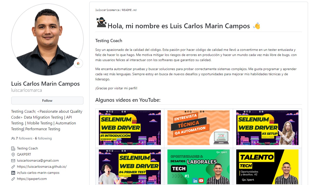 Optimizar Cuenta en github